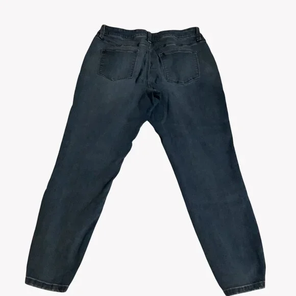 Maurices Womens Distressed Button-Fly Jeans L Reg Dark Wash Casual - Picture 7 of 7